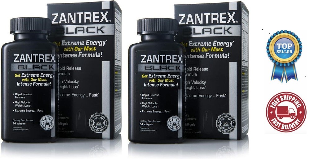 Basic Research Zantrex Black Softgels, 84 Count, 2 Pakcs