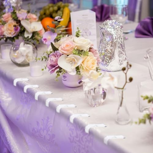 150PCS Transparent Clear Tablecloths Clips Bulk, Plastic Table Cloth Clips