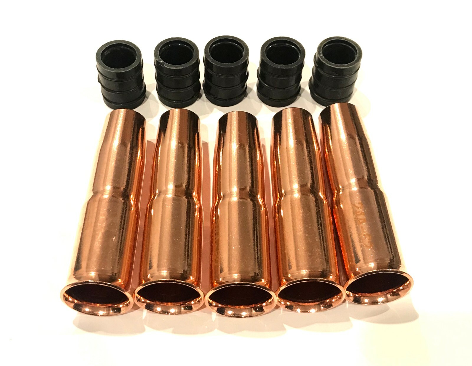 5-pk Gas Nozzle 24A-62 5/8" & 5-pk Insulator 34A for Tweco  & Lincoln Mig Guns