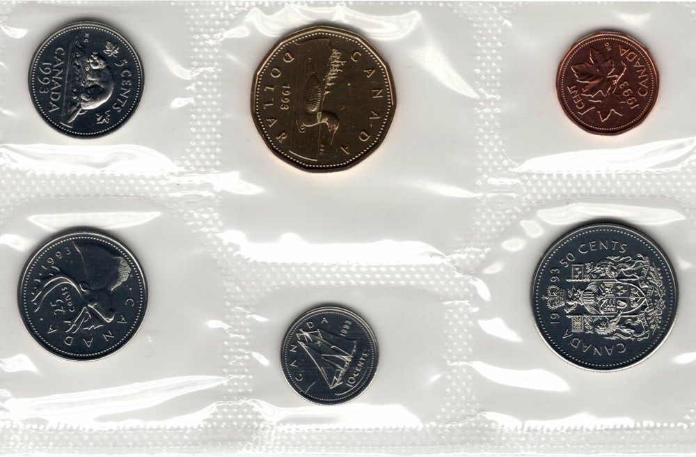 Canada 1993 Proof Like Coin Set PL COA Envelope