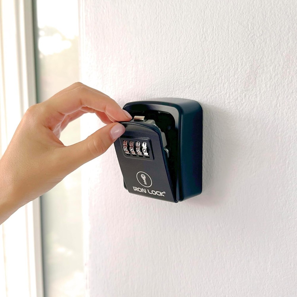Metal Wall Mount 4-Digit Combination Lock Box - Secure Your Keys Effortlessly