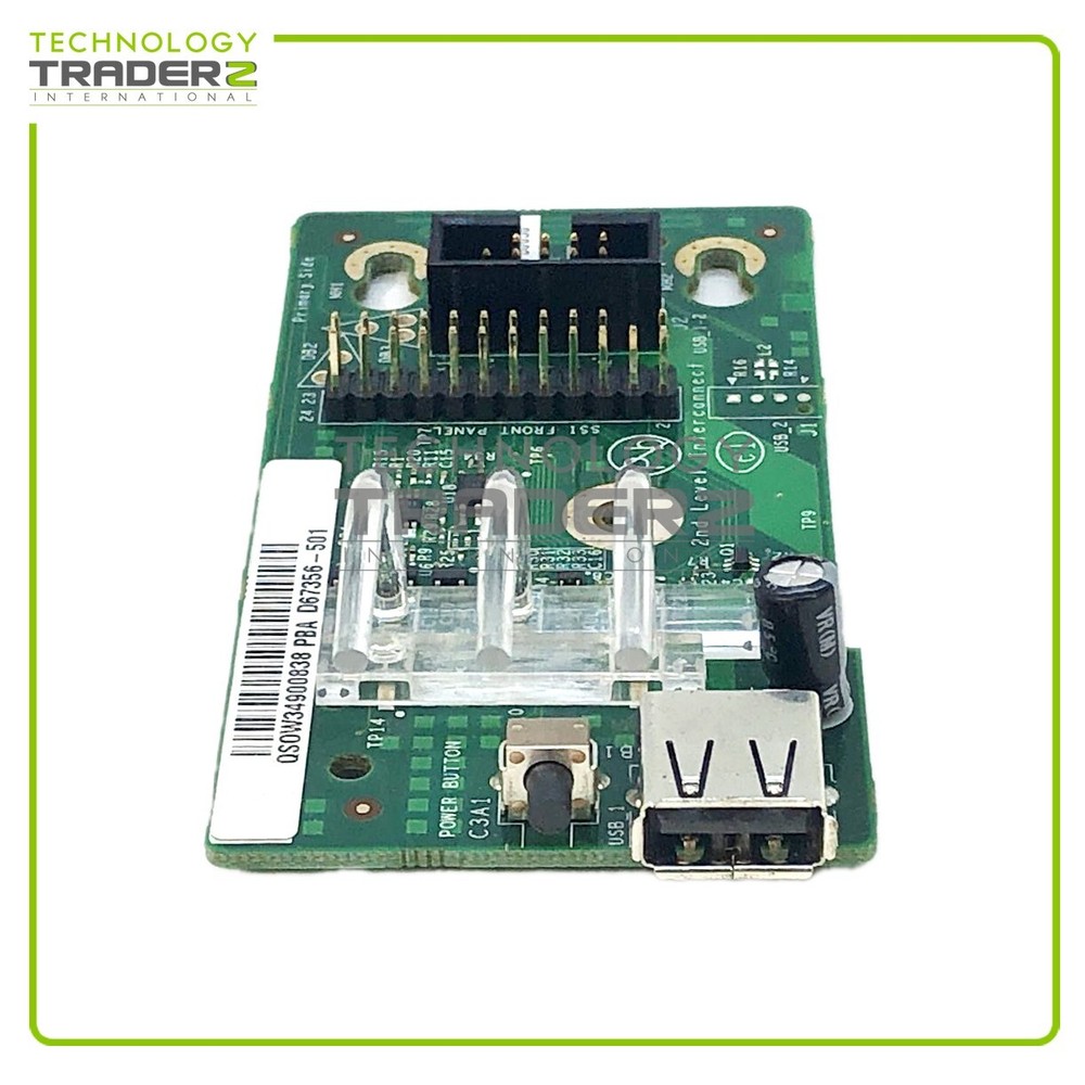 D67356-501 Intel SR1630 SR1601 Control Panel Board 22S08FB0050
