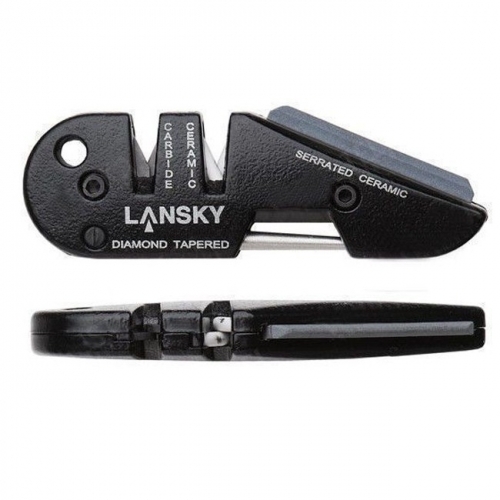 Lansky Blade Medic Measures 4" Four Sharpeners In One Carbide Ceramic Diamond