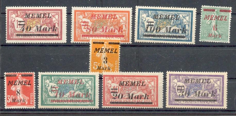 Memel 110/18 Set MNH Postfrisch 80EUR