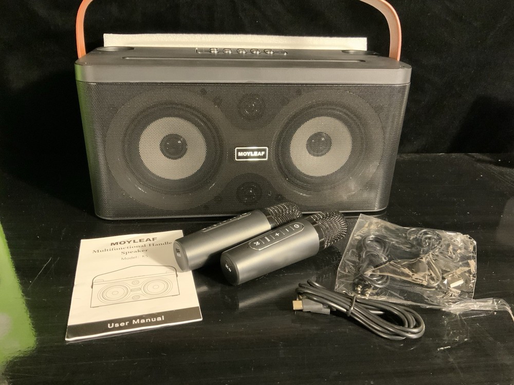 Moyleaf Karaoke Machine, Portable Multifunctional Handle Speaker K5 Open Box