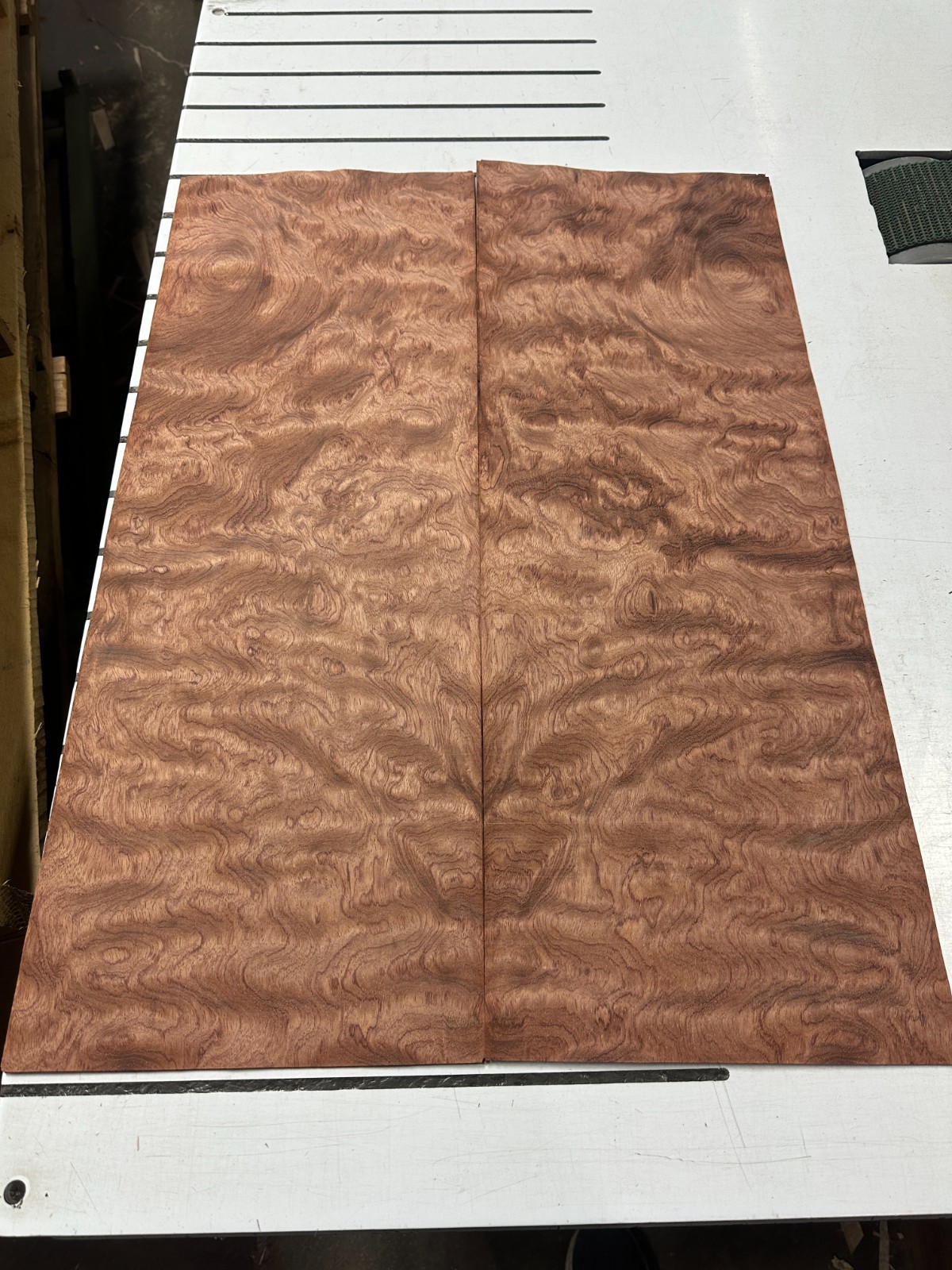 Bubinga Raw Wood Veneer 2 sheets 28'' x 10'' 317B