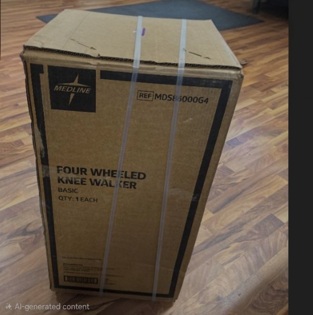 NEW Medline Gen 4 Knee Walker Scooter - 300lb Capacity Steerable Mobility Aid