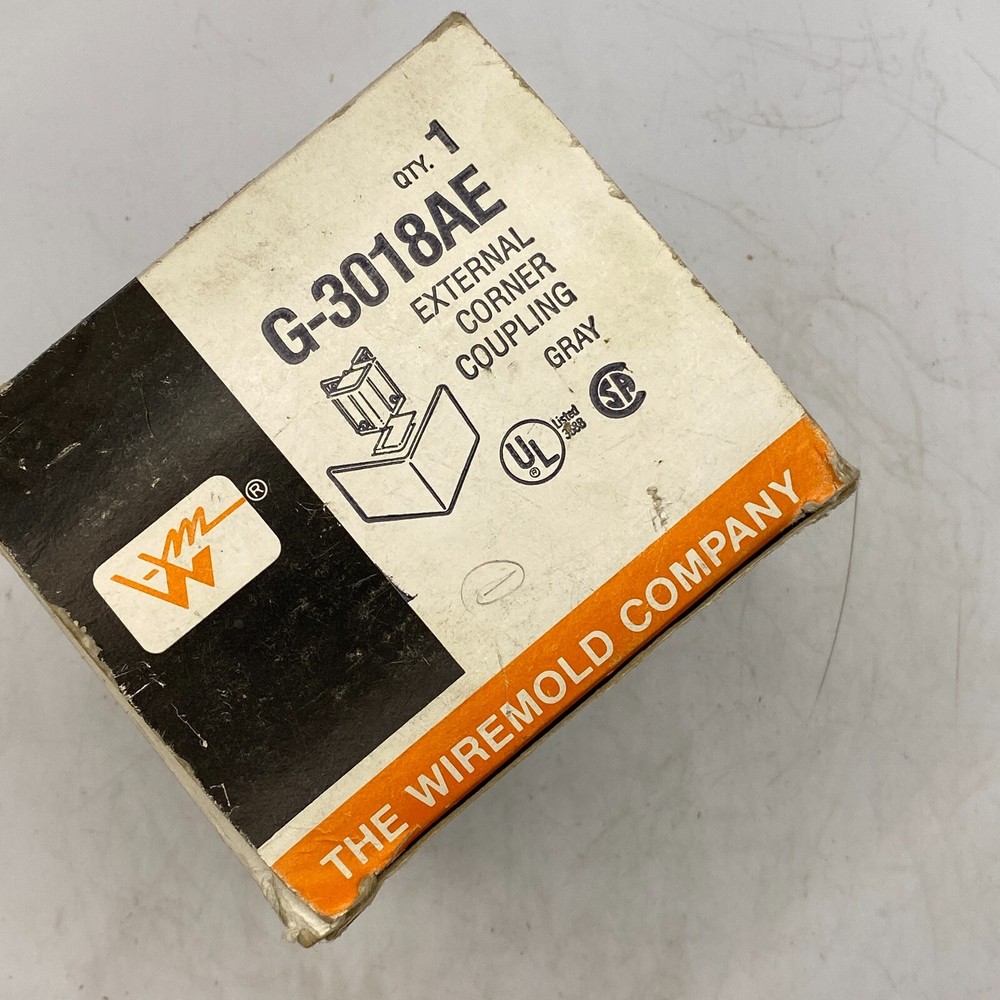 WIREMOLD G-3018AE External Corner Coupling in Gray - Vintage NOS ⭐
