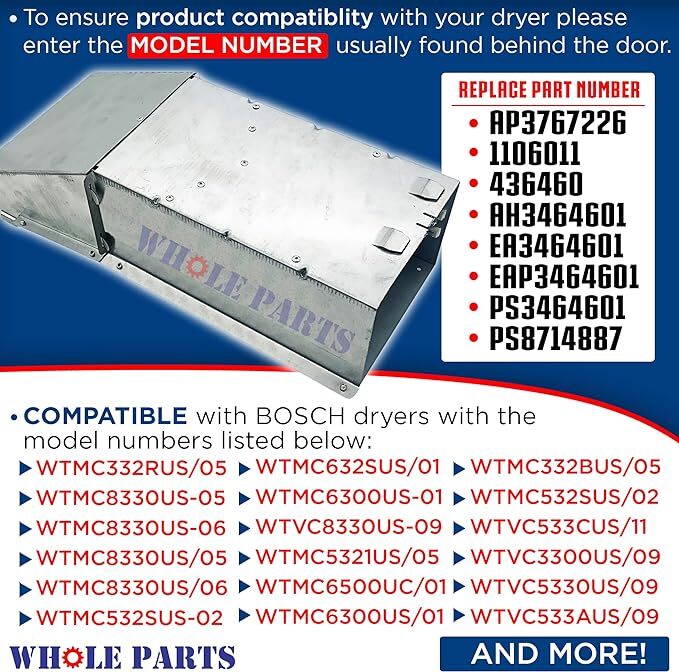 New 00436460 Dryer Heating Element Assembly for Bosch