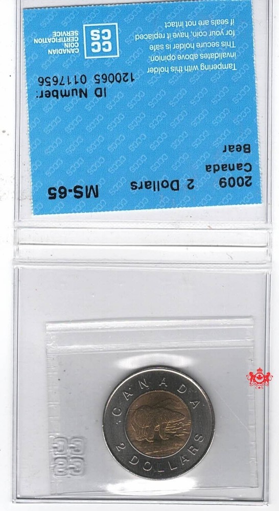 2009 Canada 2 Dollars Bear - CCCS MS65 - 0117656