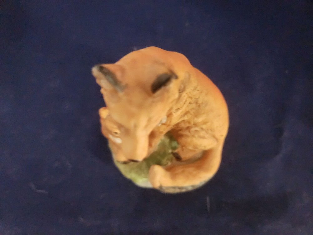 Vintage Fox And Kit Figurine