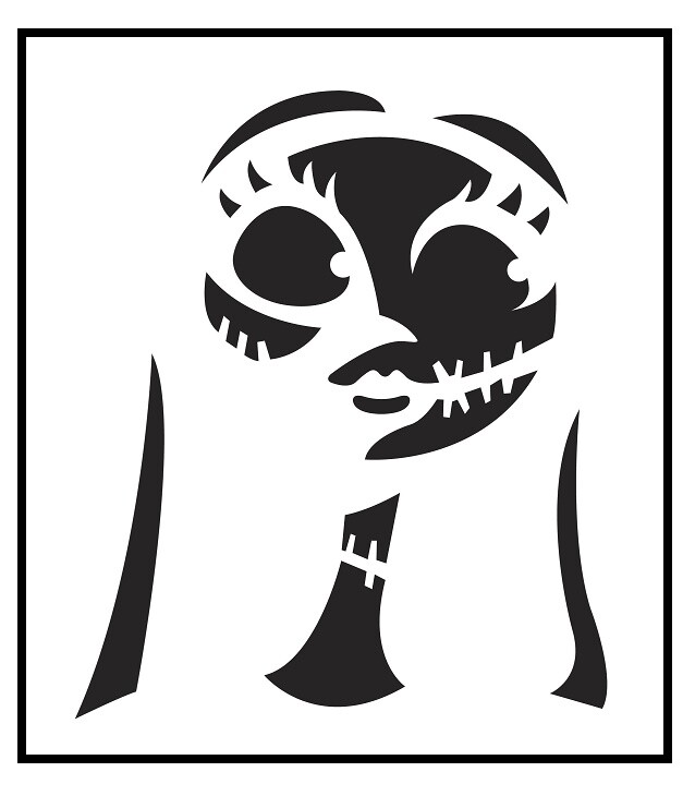 6x6 inch Stencil (V-23) Nightmare Before Christmas