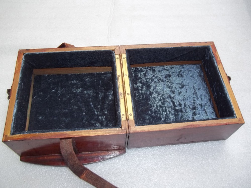 Antique Marine Chronometer Guard Case - Split Lid