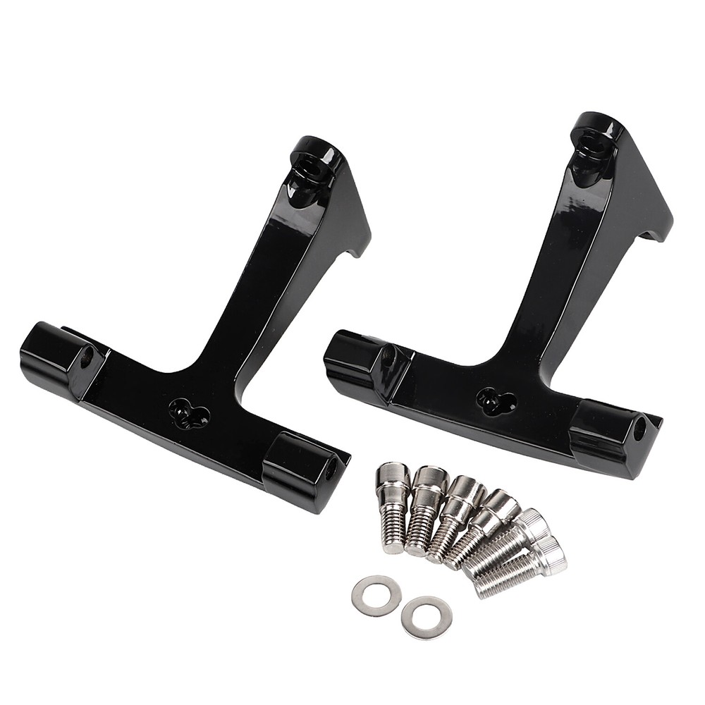 Black Left Right Rear Floorboard Mounting Bracket For Harley Electra Glide FLHTK