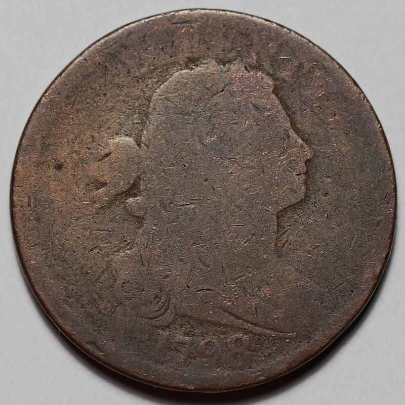 1798 Draped Bust Large Cent - US 1c Copper Coin