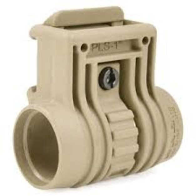 Mo Group Tactical 1inch Flashlight Side Mount - Desert Tan PLS1T: FX-PLST