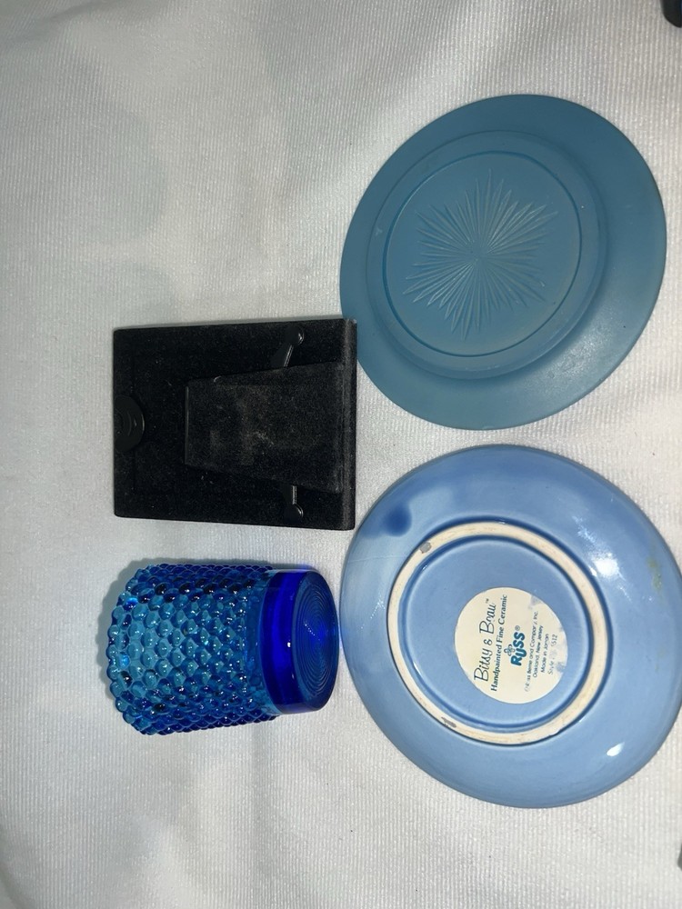 Lot Of 4 Small Blue Items