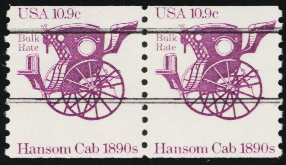 1904, Mint NH 10.9¢ Misperfed And Miscut Error Coil Pair * Stuart Katz