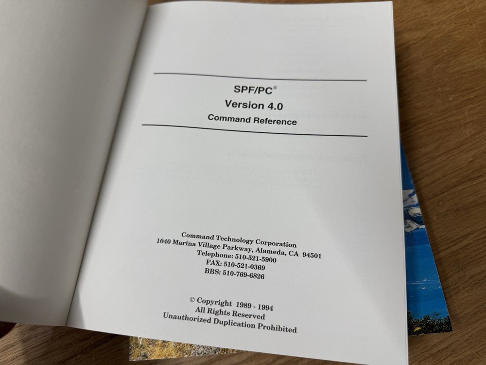 SPF/PC Command Reference for OS/2 and DOS Books User's Guide