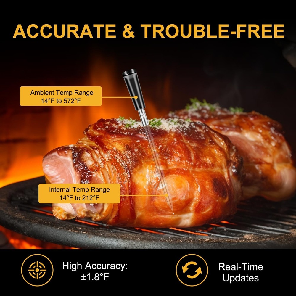 Best EIHO Wireless Bluetooth Meat Thermometer with 2 Ultra-Thin Probes Smart