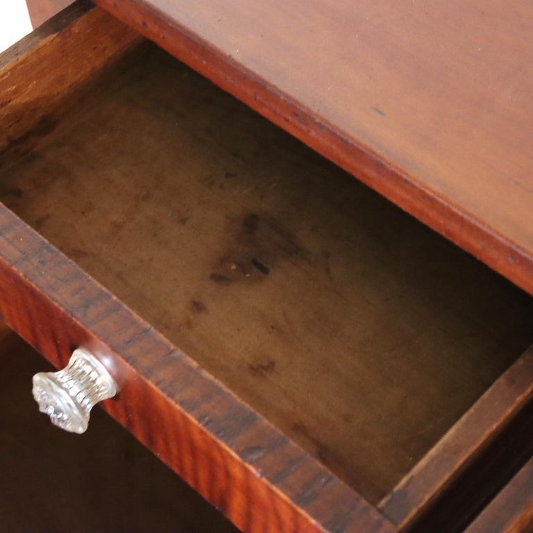 Antique Sheraton Cherry & Tiger Maple 3-Drawer Server C1830