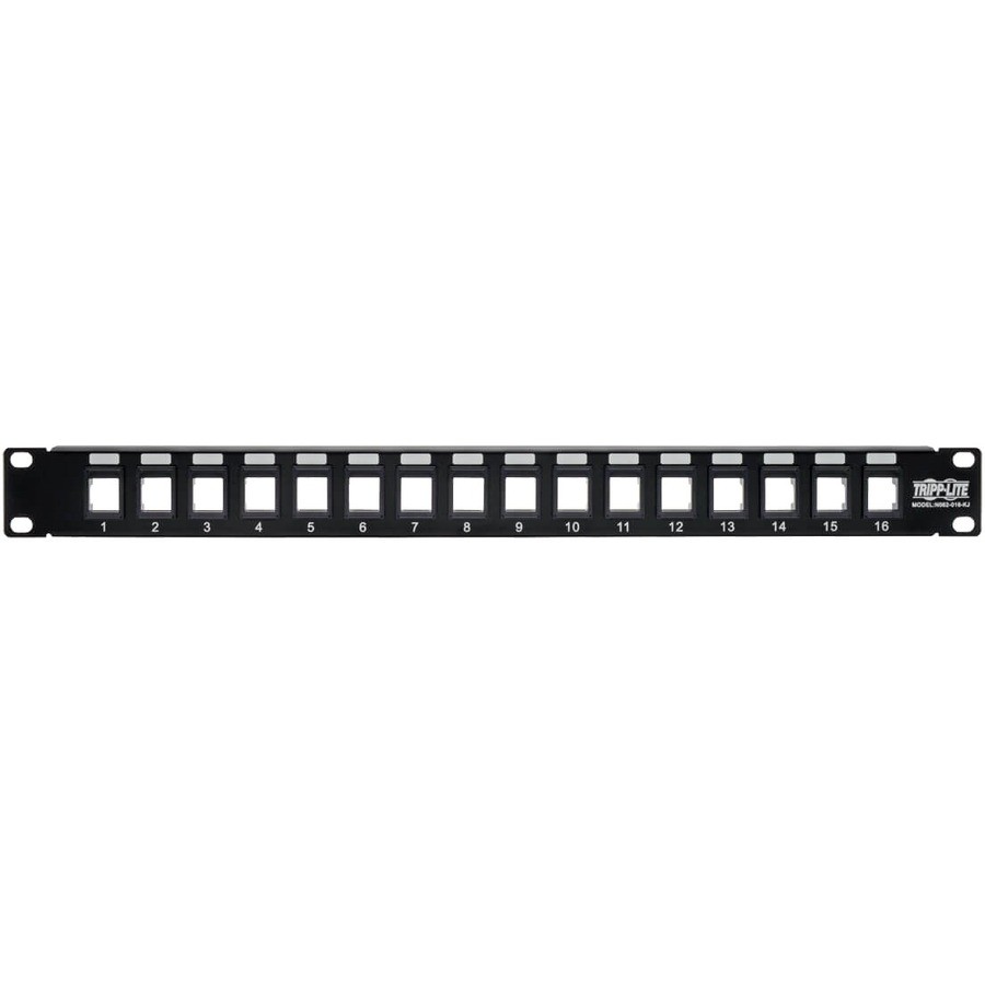Tripplite N062016KJ 16-Port Blank Patch Panel 1U Rack-Mount