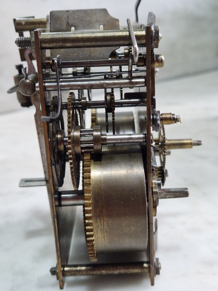 Antique Gustav Becker Clock Movement And Pendulum Gong Ect