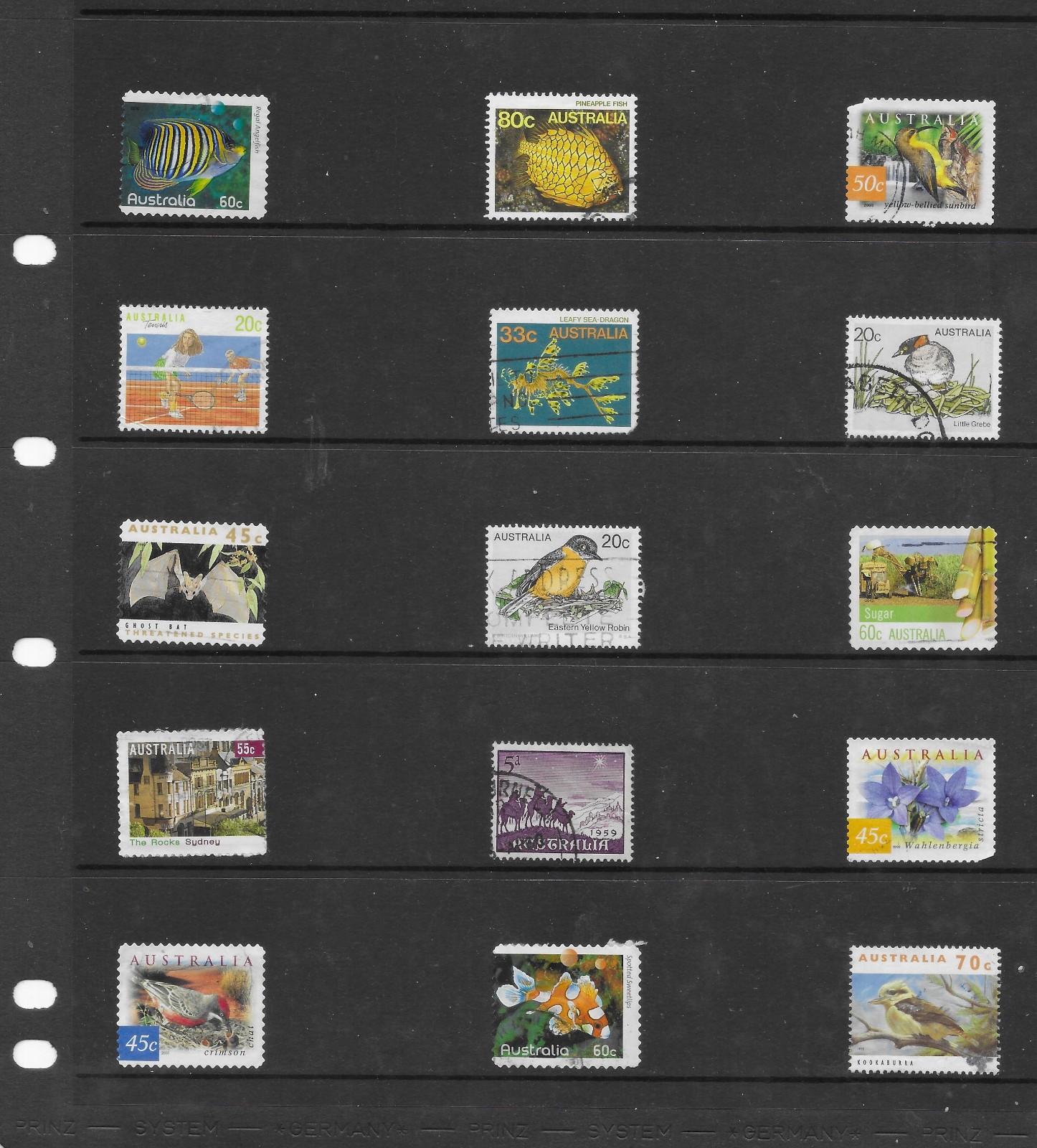 Australia 15 sheets used stamps (sheets not included)
