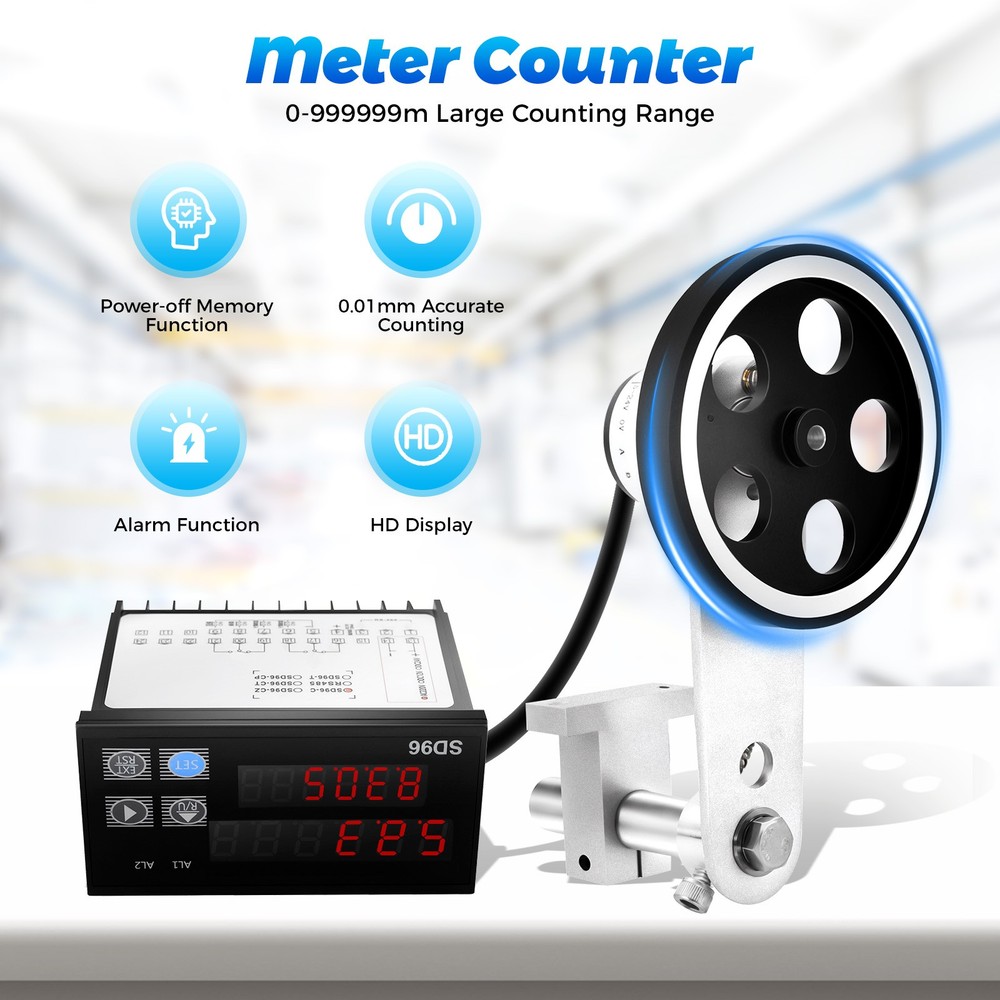 110v Electronic Digital Length Meter Counter Length Measuring Tool Suit For Wire