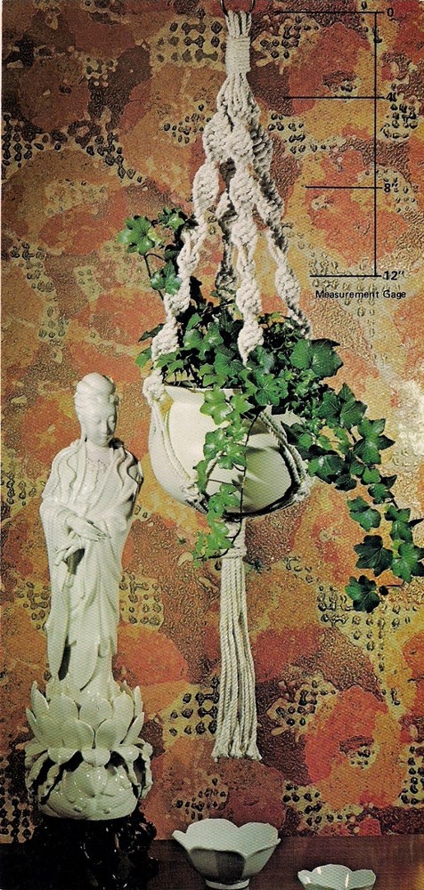 1970s Wall Decor Patterns - Craft Book: # H228 Macrame Hangers for Small Spaces