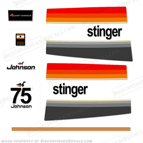 Fits Johnson 1976 75hp - Stinger Decals