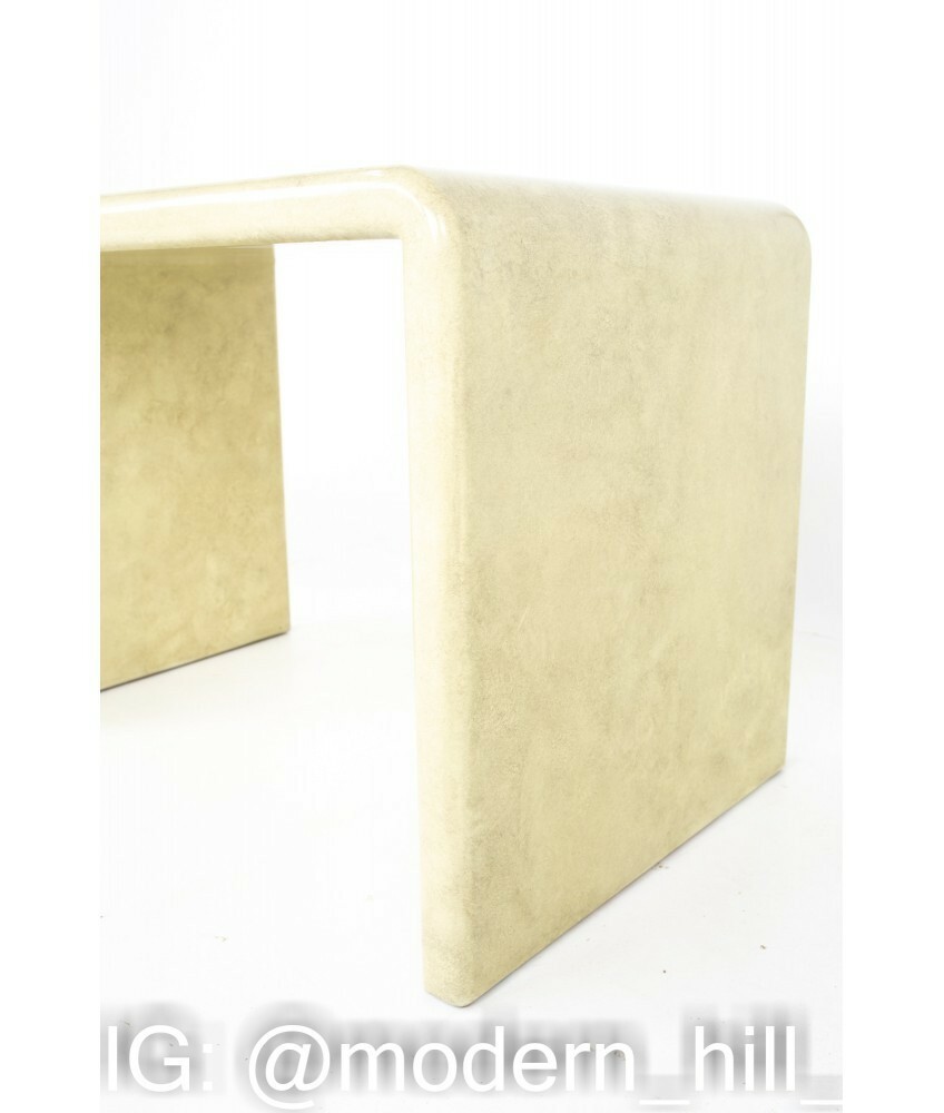 Karl Springer Lacquered Goat Skin Side End Table