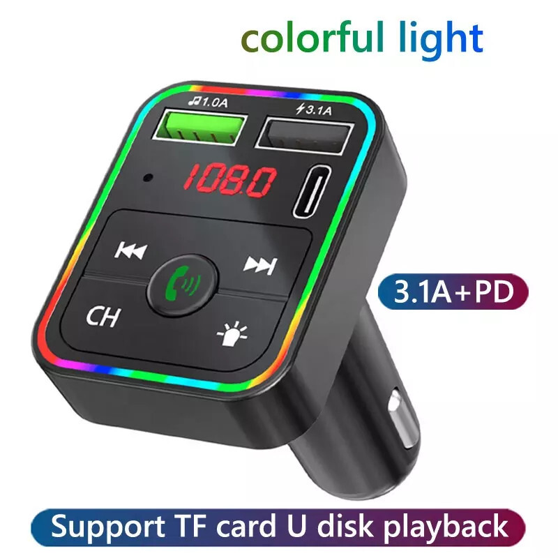 In Car Bluetooth FM Transmitter Radio MP3 Wireless Adapter Car Kit 2 USB Charger