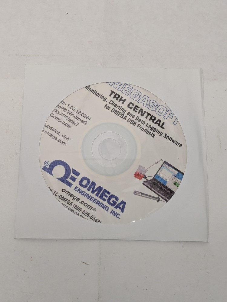 Omega Engineering OmegaSoft Software CD-ROM TRH Central Version 1.03.12.0224
