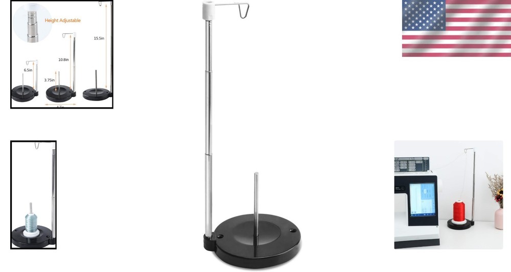 Universal Adjustable Cone Thread Stand for Seamless Sewing