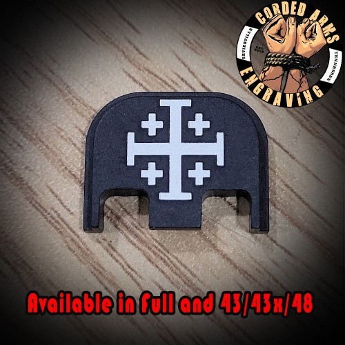 Jerusalem Cross - Glock Rear Slide Plate BackPlateforFullSizedGlocksGen1-5