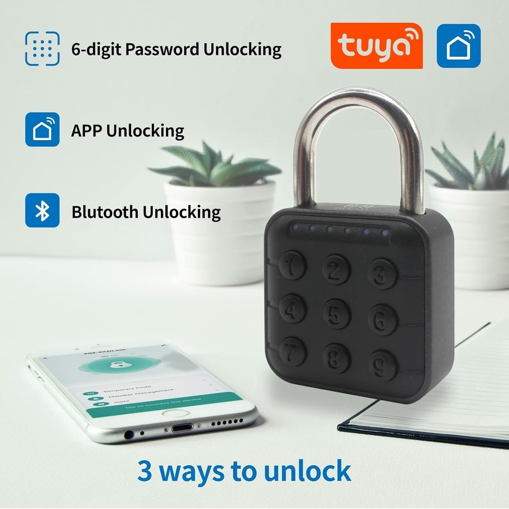 6 Digit Combination Lock for Locker, Smart Padlock, Gym Locker Lock with Code...