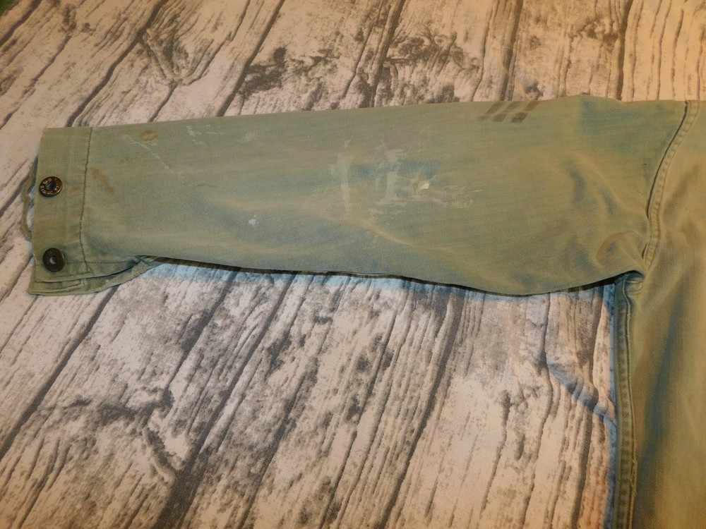 VTG 1940's USMC HERRINGBONE JACKET WWII BUTTON UP