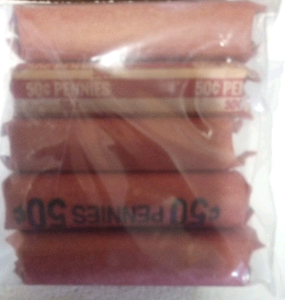 Penny Rolls 10 Circulated Wrapped Rolls Unsearched