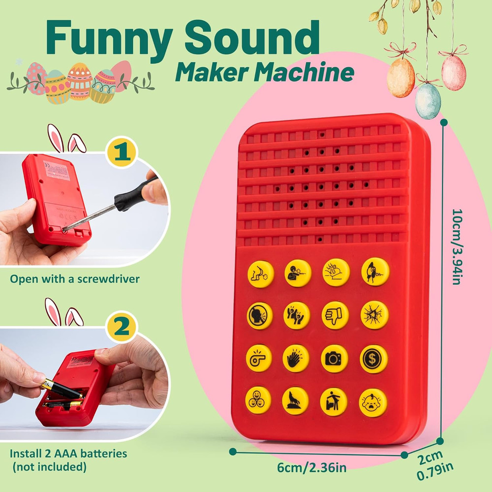 Sound Effects Machine with 16 Hilarious Sounds- Easter Basket Stuffers- Prank No