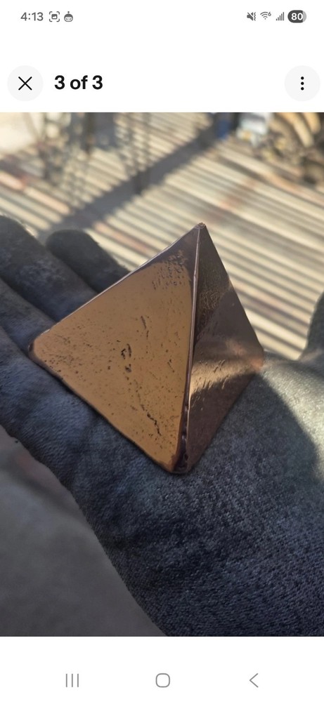 Solid Copper Pyramid Polished