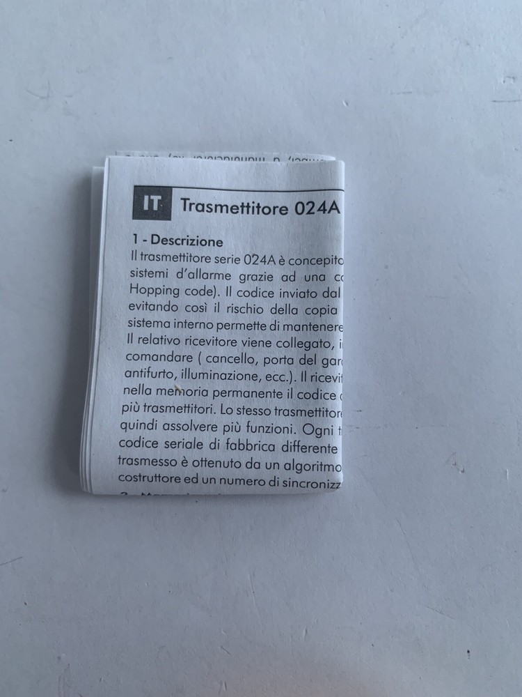 ERONE E4 024A S2TR2641-E4 Remote Button 433.92 MHz 4 Channel Mini Transmitter