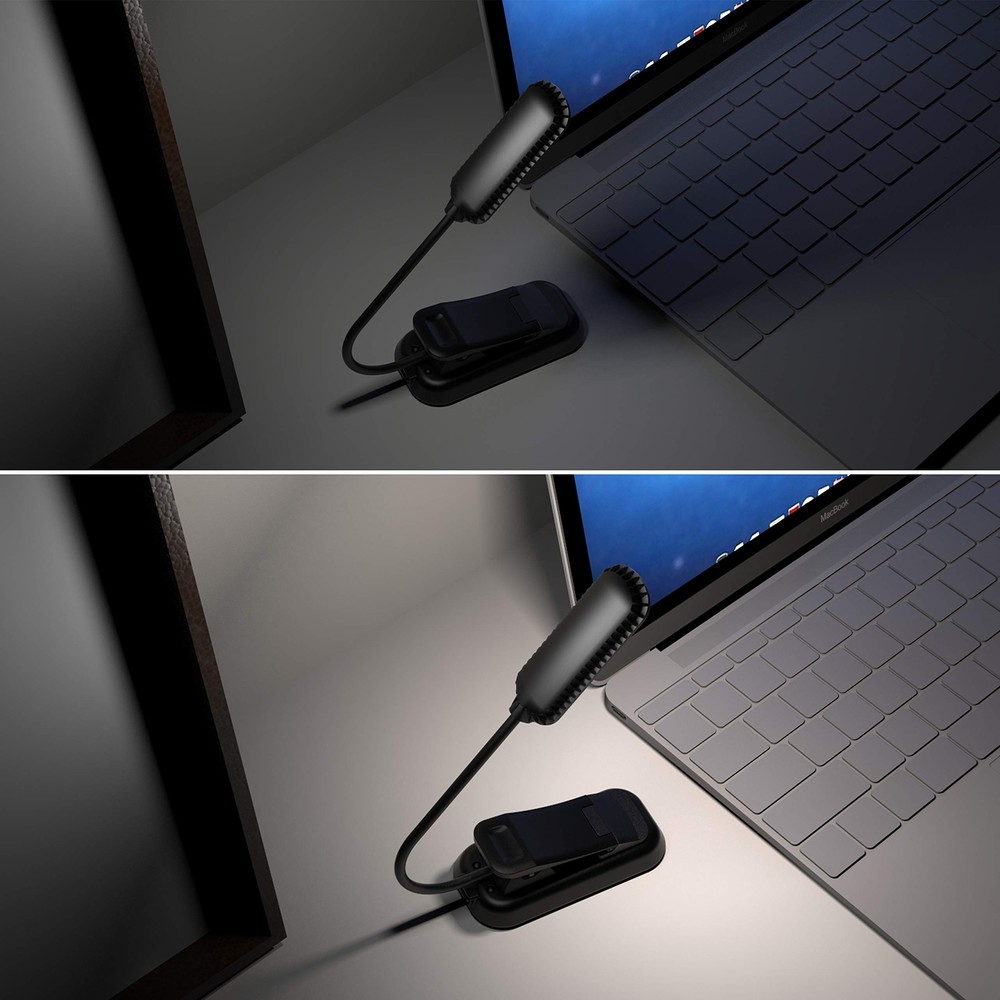 Book Light, 12 LED USB Rechargeable Reading Light with 3-Level Brightness