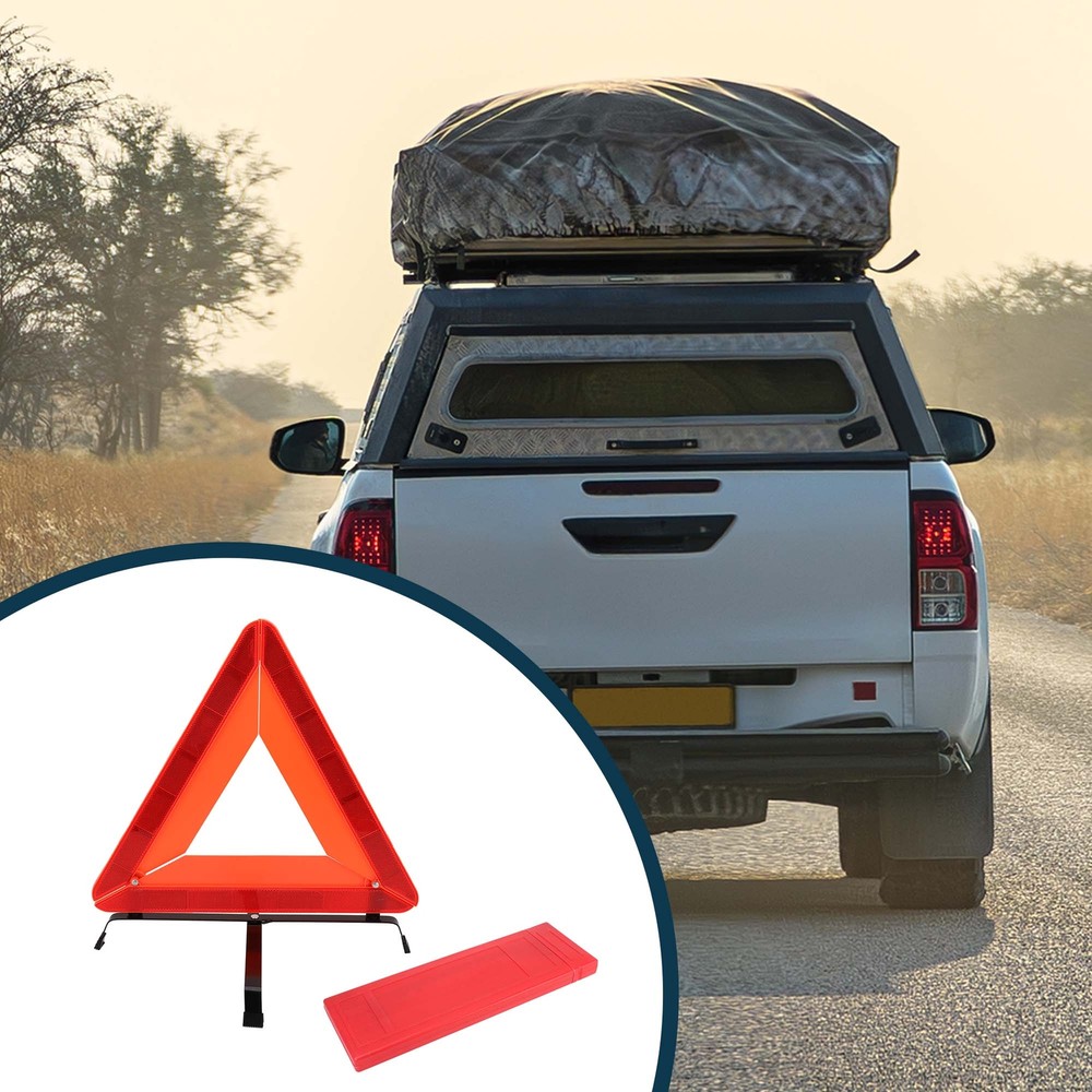 Car Safety Warning Triangle with Storage Case Triangle Warning Sign 1 Pc