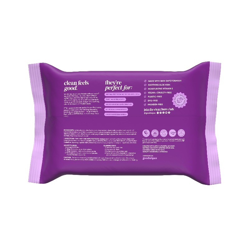 Flushable Butt Wipes Lavender Scented 3 Pack 150 Total Wipes