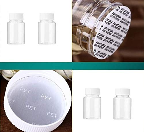 HLLMX 8 PCS Plastic Clear Empty Bottle Pill Bottle Container Chemical Reagent...
