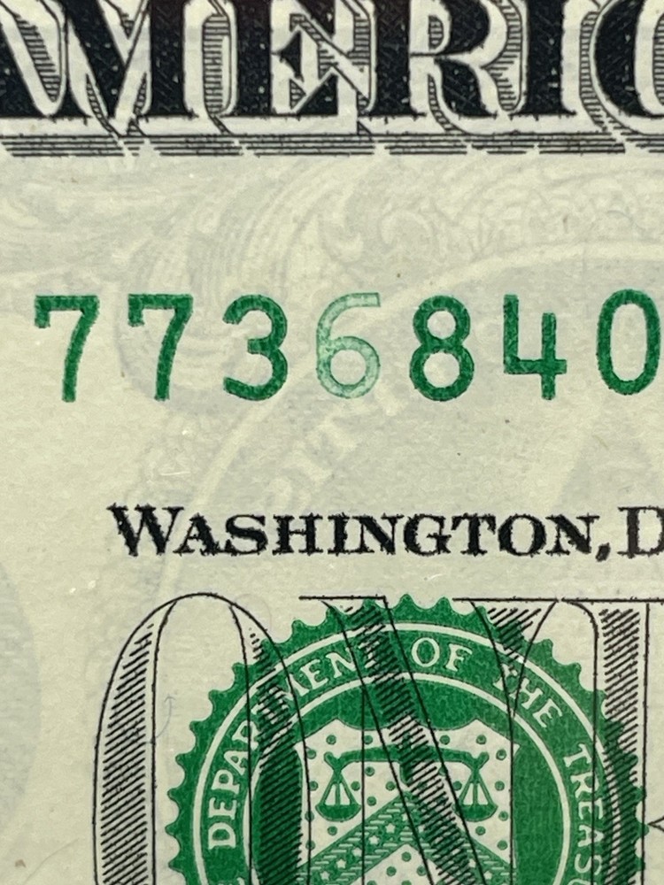 "INSUFFICIENT INK ERROR" MISSING 6’s + “OVER INK ERROR” 3’s UNCIRCULATED BEP 🧱