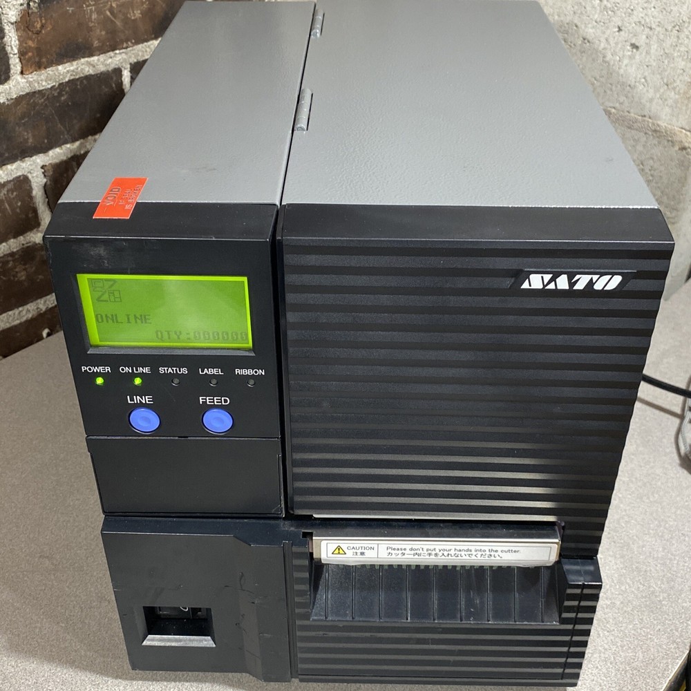 EXTRA NICE - SATO GT412E Boot Up GT408e THERMAL BARCODE PRINTER
