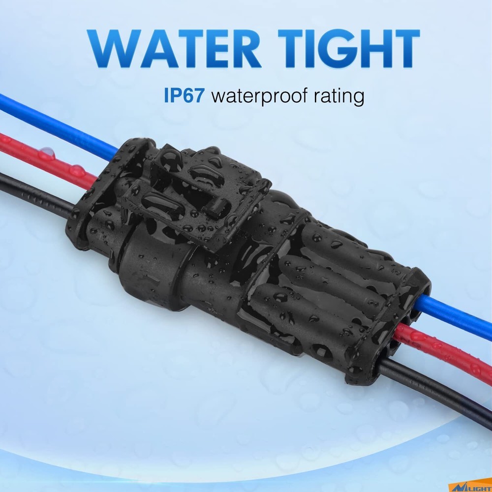 Nilight 3Pin Electrical Wire Connectors Male and Female Plug Socket Disconnect