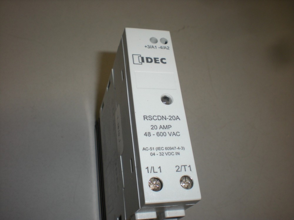 Idec RSCDN-20A Solid State Relay - 3-32VDC Coil - 20A - 48-600 VAC - Tests OK